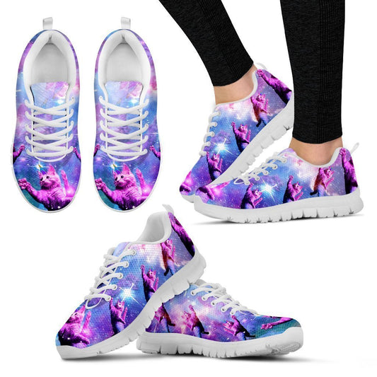 Cat In Space Women's Sneakers-6teenth World™-Women's Sneakers-US5 (EU35)-Vibe Cosy™