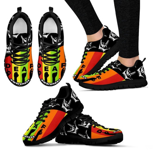 ASL Awareness (Black) Women's Sneakers-6teenth World™-Women's Sneakers-US5 (EU35)-Vibe Cosy™