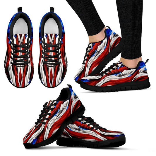 America Flag Women's Sneakers-6teenth World™-Women's Sneakers-US5 (EU35)-Vibe Cosy™