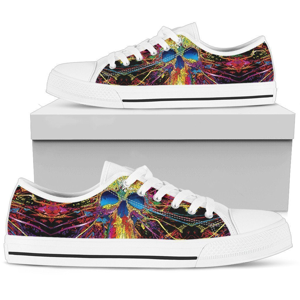 Sugar Skull-shoes-6teenth Outlet-Womens Low Top - White - Sugar Skull-US5.5 (EU36)-Vibe Cosy™