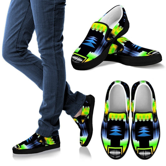 Prairie Sage Men's Slip Ons-6teenth World™-Kid's Sneakers-US8 (EU40)-Vibe Cosy™