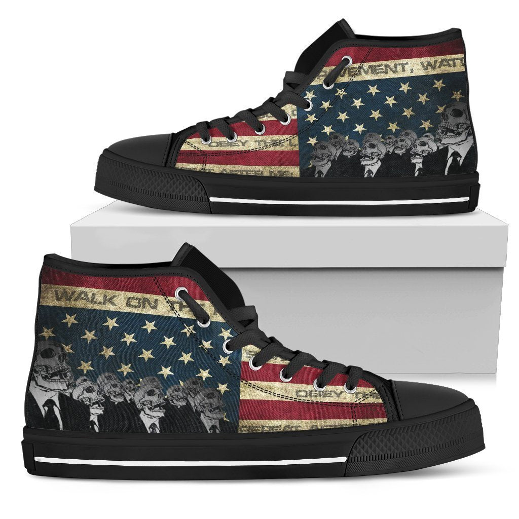 Walk on the ravement-Shoes-6teenth Outlet-Womens High Top - Black - Walk on the ravement-US5.5 (EU36)-Vibe Cosy™