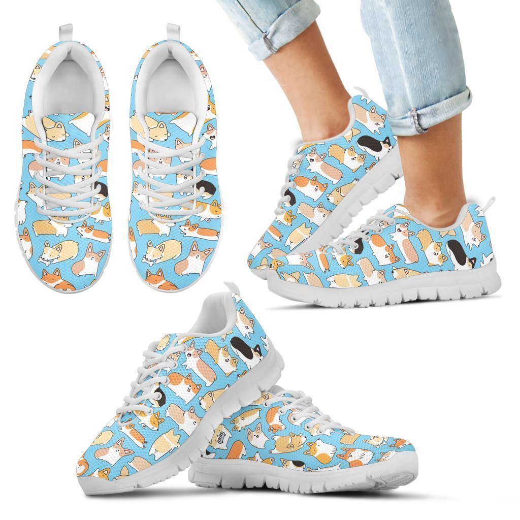 Corgi Lover Kid's Sneakers-6teenth World™-Kid's Sneakers-11 CHILD (EU28)-Vibe Cosy™