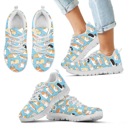 Corgi Lover Kid's Sneakers-6teenth World™-Kid's Sneakers-11 CHILD (EU28)-Vibe Cosy™