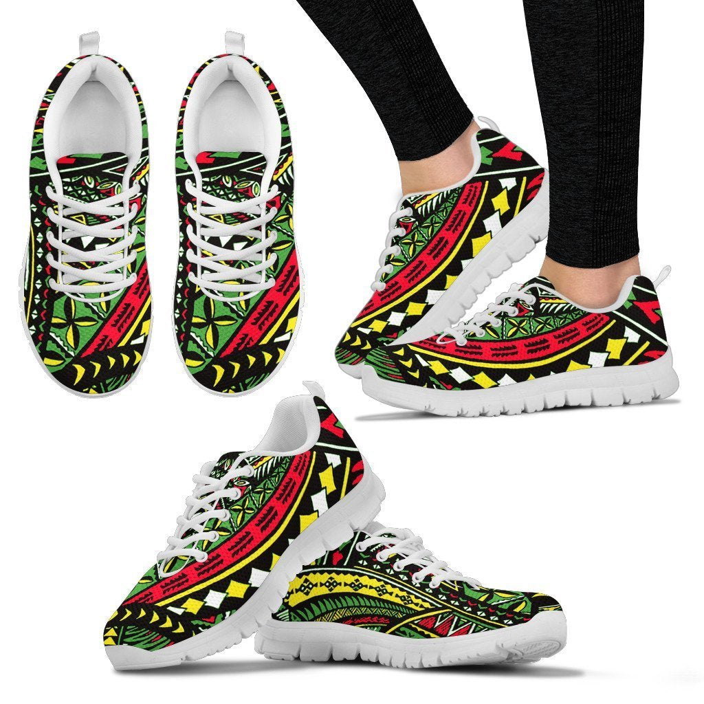 Hawaii Poly Tribal Sneakers - AH-SNEAKERS-Alohawaii-Women's Sneakers-US5 (EU35)-White-Vibe Cosy™