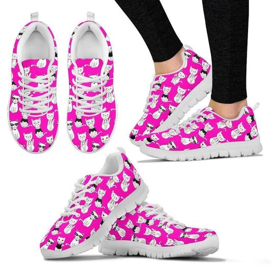 Women's Cat Pink Sneakers-6teenth World™-Women's Sneakers-US5 (EU35)-Vibe Cosy™