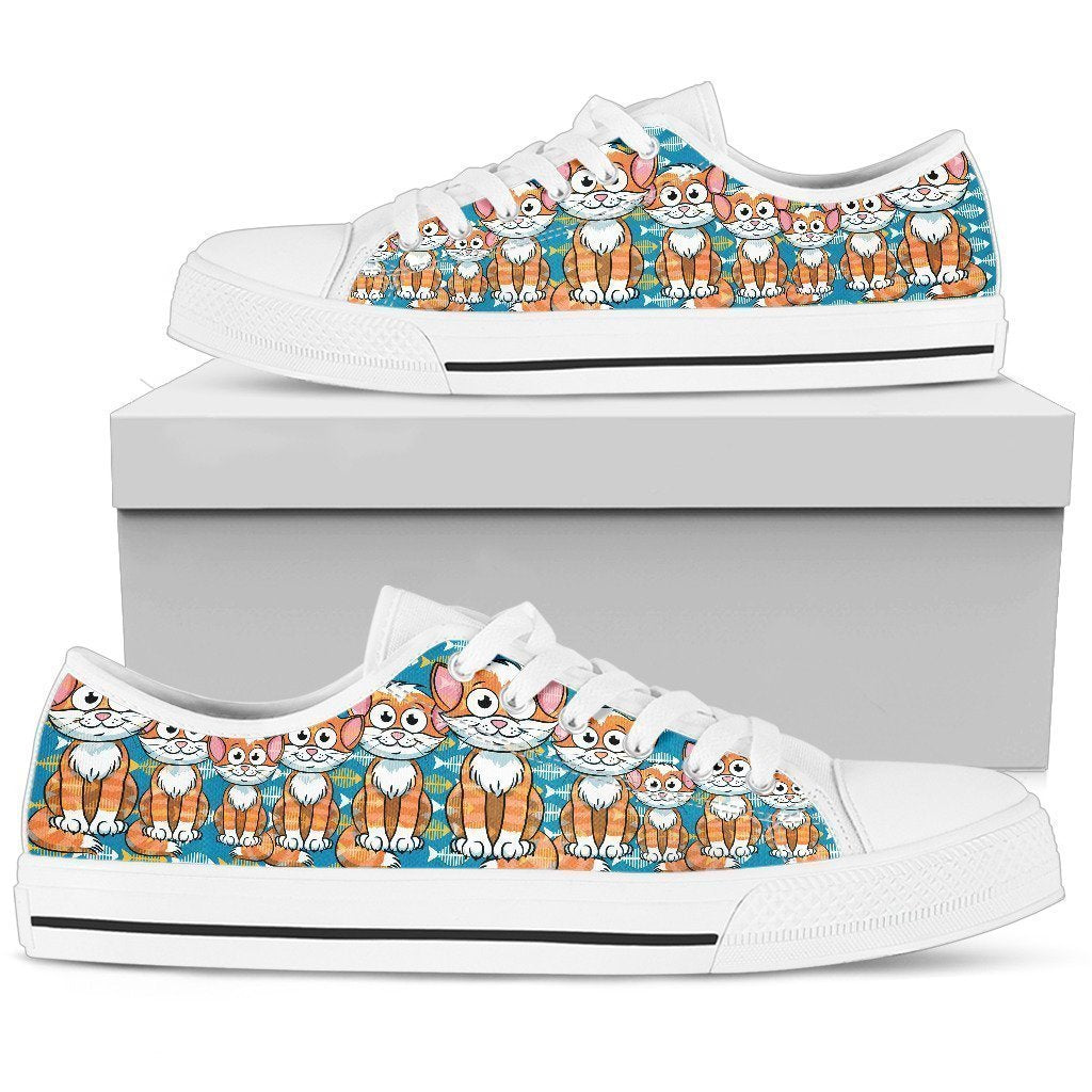 Cute Cat Women's Low Top Shoe-6teenth World™-Women's Low Top Shoe-US5.5 (EU36)-Vibe Cosy™