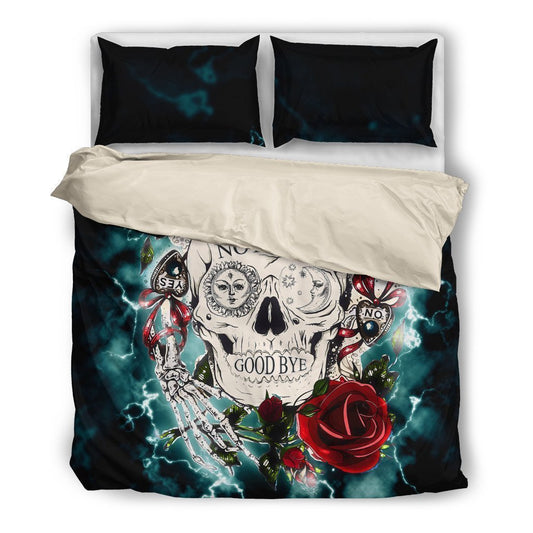 Skull and Bones.-6teenth World™-Bedding Set-Twin-Vibe Cosy™