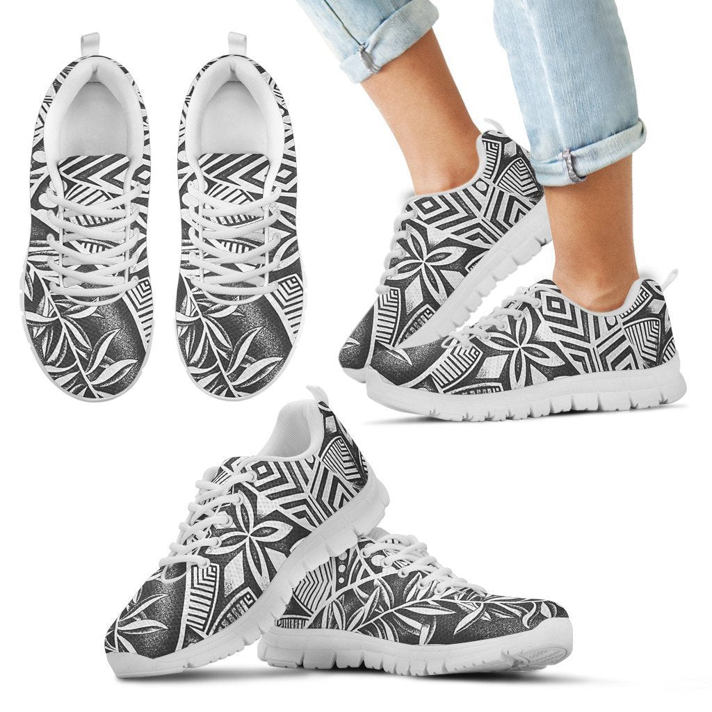 Poly Tribal Sneakers 30 - AH - J9-SNEAKERS-Alohawaii-Kid's Sneakers-11 CHILD (EU28)-White-Vibe Cosy™