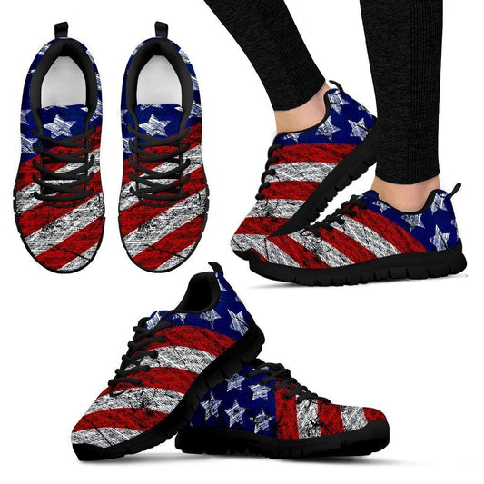 American Pride Women's Sneakers (Black)-6teenth World™-Women's Sneakers-US5 (EU35)-Vibe Cosy™