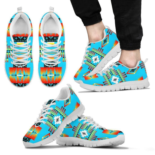 Seven Tribes Turquoise Sopo Sneakers White Sole-6teenth World™-Men's Sneakers-US5 (EU38)-Vibe Cosy™