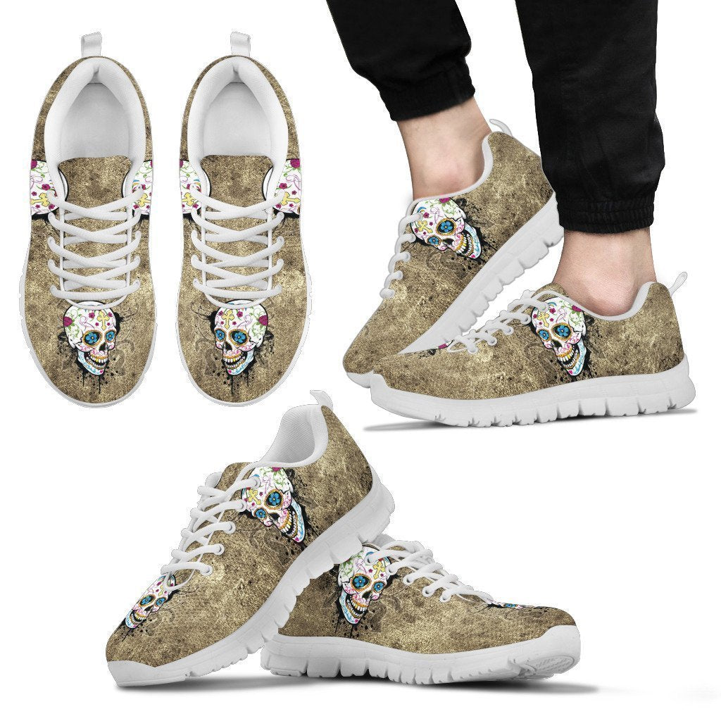 Sugar Skull-Shoes-6teenth Outlet-Men's Sneakers - White - Sugar Skull-US5 (EU38)-Vibe Cosy™