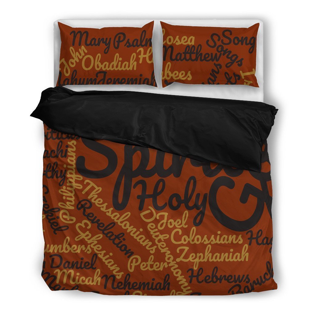 Cool Brown Holy Bible Books Black Bedding Set-6teenth World™-Bedding Set-Twin-Vibe Cosy™