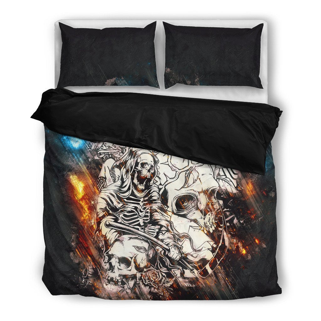 Angels and Skulls-6teenth World™-Bedding Set-Twin-Vibe Cosy™