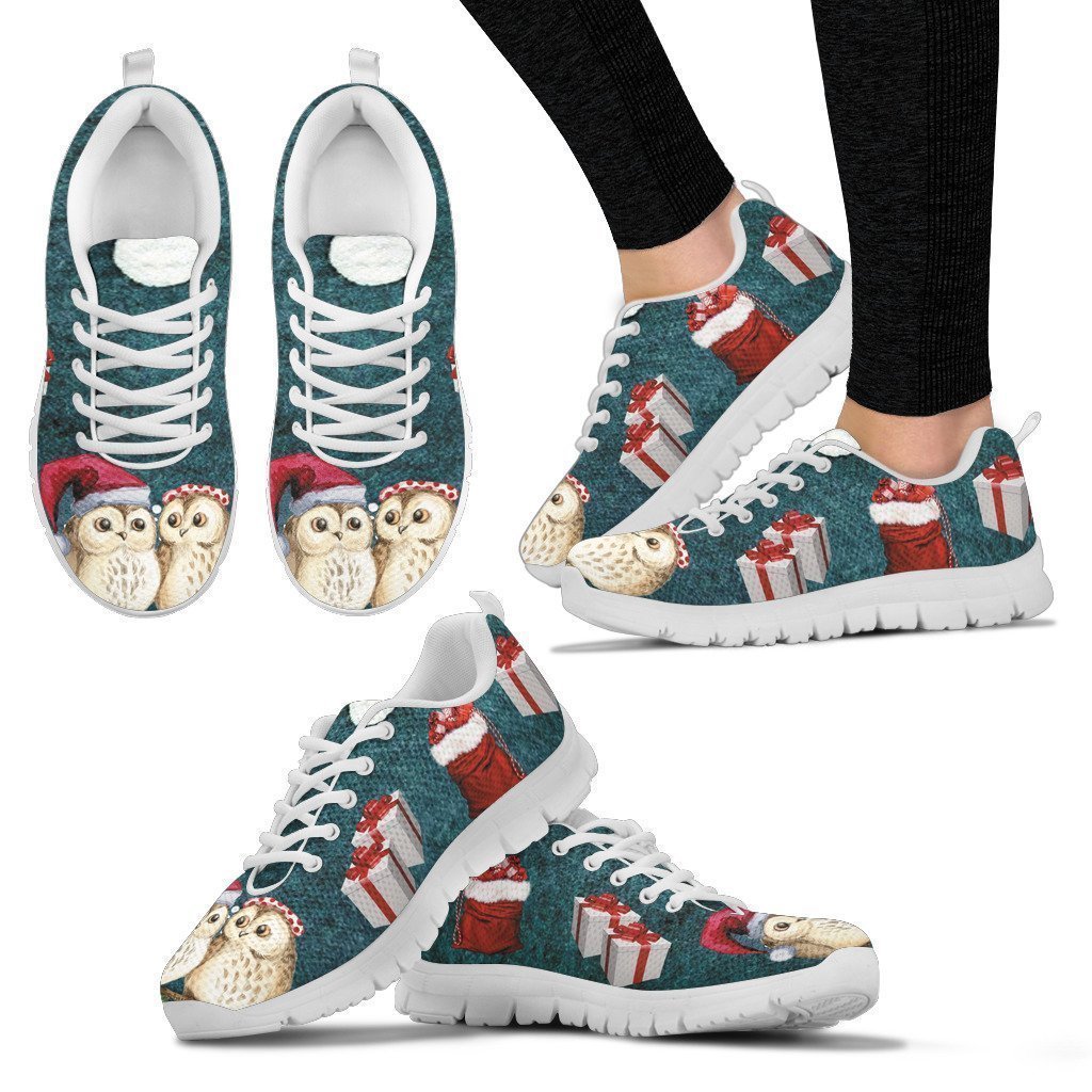White Wise Owl Women's Sneakers-6teenth World™-Women's Sneakers-US5 (EU35)-Vibe Cosy™