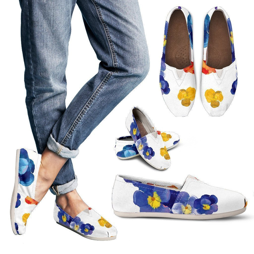 Pansy Flower Women's Casual Shoes-6teenth World™-Women's Casual Shoes-US6 (EU36)-Vibe Cosy™