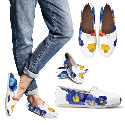 Pansy Flower Women's Casual Shoes-6teenth World™-Women's Casual Shoes-US6 (EU36)-Vibe Cosy™
