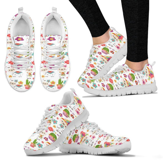 Holiday Llamas Sneakers-6teenth World™-Women's Sneakers-US5 (EU35)-Vibe Cosy™