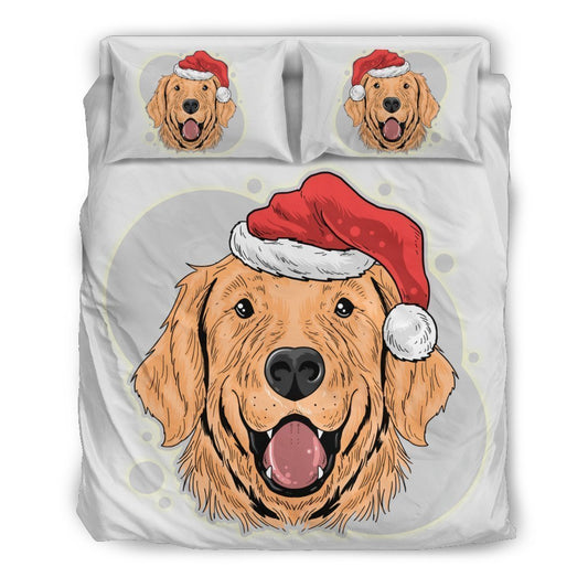 Have A Golden Christmas for Golden Retriever Lovers-6teenth World™-Bedding Set-US Twin-Vibe Cosy™