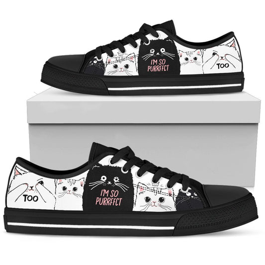 Cat Women's Low Top Shoe-6teenth World™-Women's Low Top Shoe-US5.5 (EU36)-Vibe Cosy™