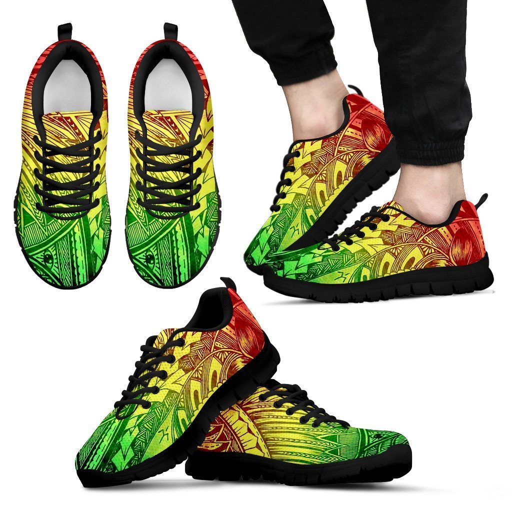 Poly Tribal Sneakers 17 - AH - J9-SNEAKERS-Alohawaii-Men's Sneakers-US5 (EU38)-Black-Vibe Cosy™