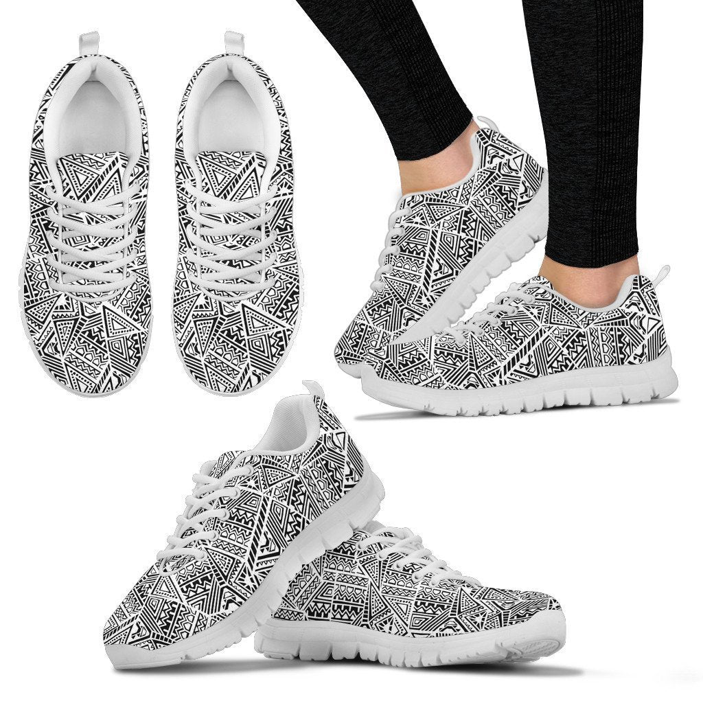 Poly Tribal Sneakers 12 - AH - J9-SNEAKERS-Alohawaii-Women's Sneakers-US5 (EU35)-White-Vibe Cosy™