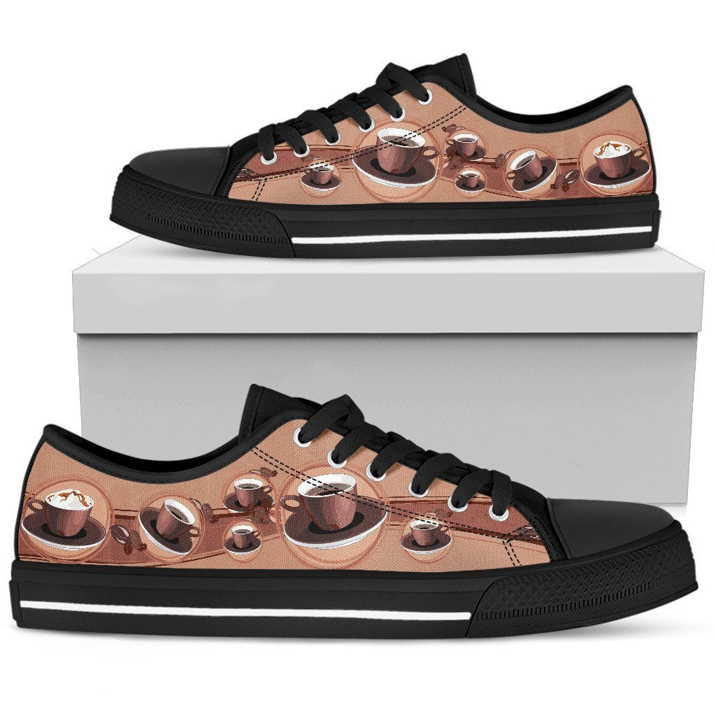 Coffee Women's Low Top Shoe-6teenth World™-Women's Low Top Shoe-US5.5 (EU36)-Vibe Cosy™