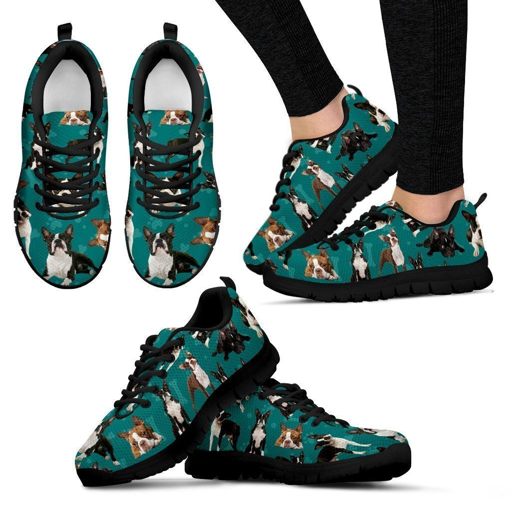 Boston Terrier Women's Sneakers Style 1-6teenth World™-Women's Sneakers-US5 (EU35)-Vibe Cosy™
