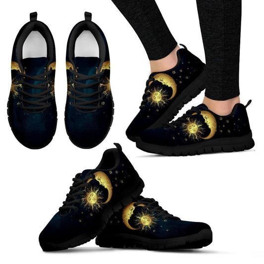 Moon and Sun Black Women's Sneakers-6teenth World™-Women's Sneakers-US5 (EU35)-Vibe Cosy™
