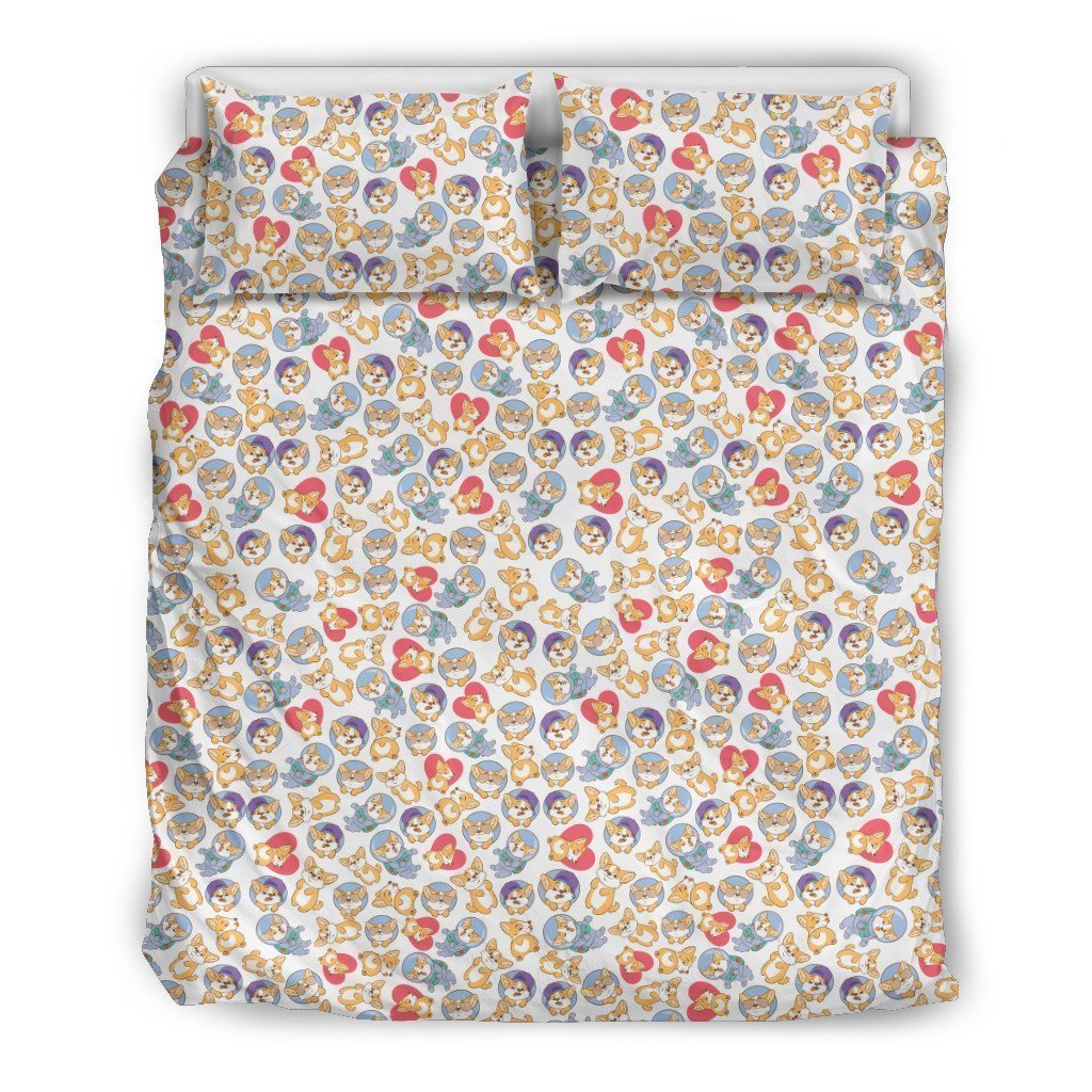 Corgi Pet Beige Bedding Set-6teenth World™-Bedding Set-US Twin-Vibe Cosy™