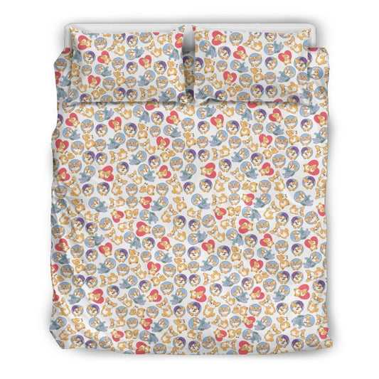Corgi Pet Beige Bedding Set-6teenth World™-Bedding Set-US Twin-Vibe Cosy™