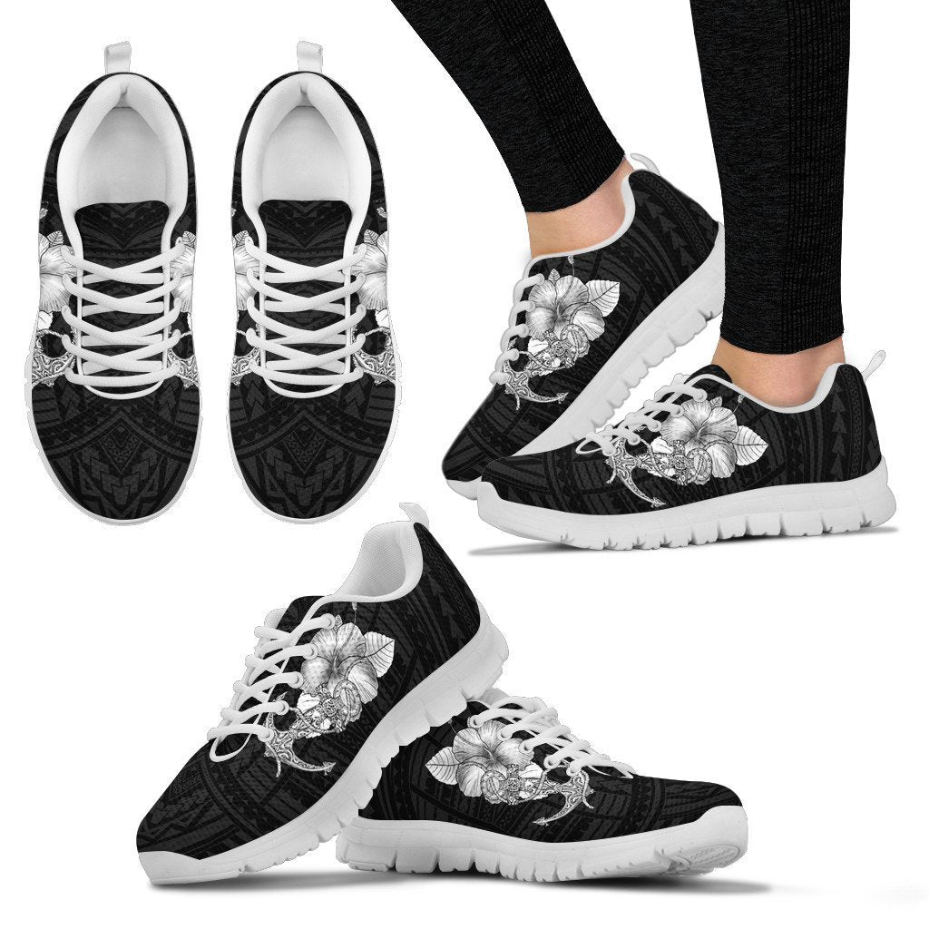 Hibiscus Polynesian Sneakers - AH-SNEAKERS-Alohawaii-Women's Sneakers-US5 (EU35)-White-Vibe Cosy™