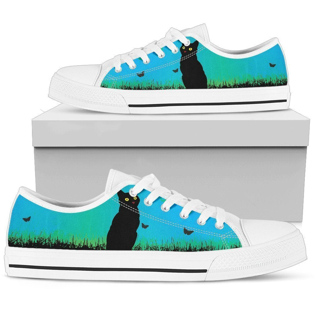 Black Cat Women's Low Top Shoe-6teenth World™-Women's Low Top Shoe-US5.5 (EU36)-Vibe Cosy™