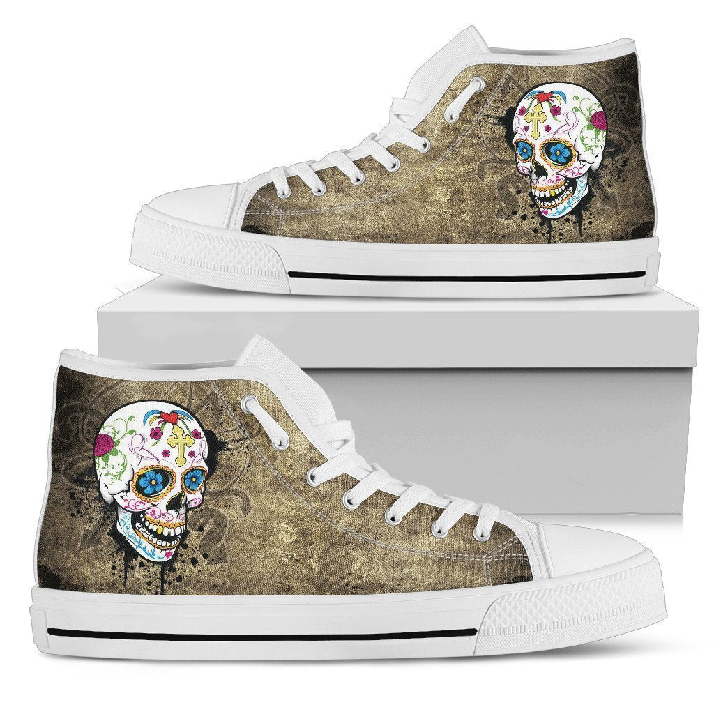 Sugar Skull-Shoes-6teenth Outlet-Womens High Top - White - Sugar Skull-US5.5 (EU36)-Vibe Cosy™