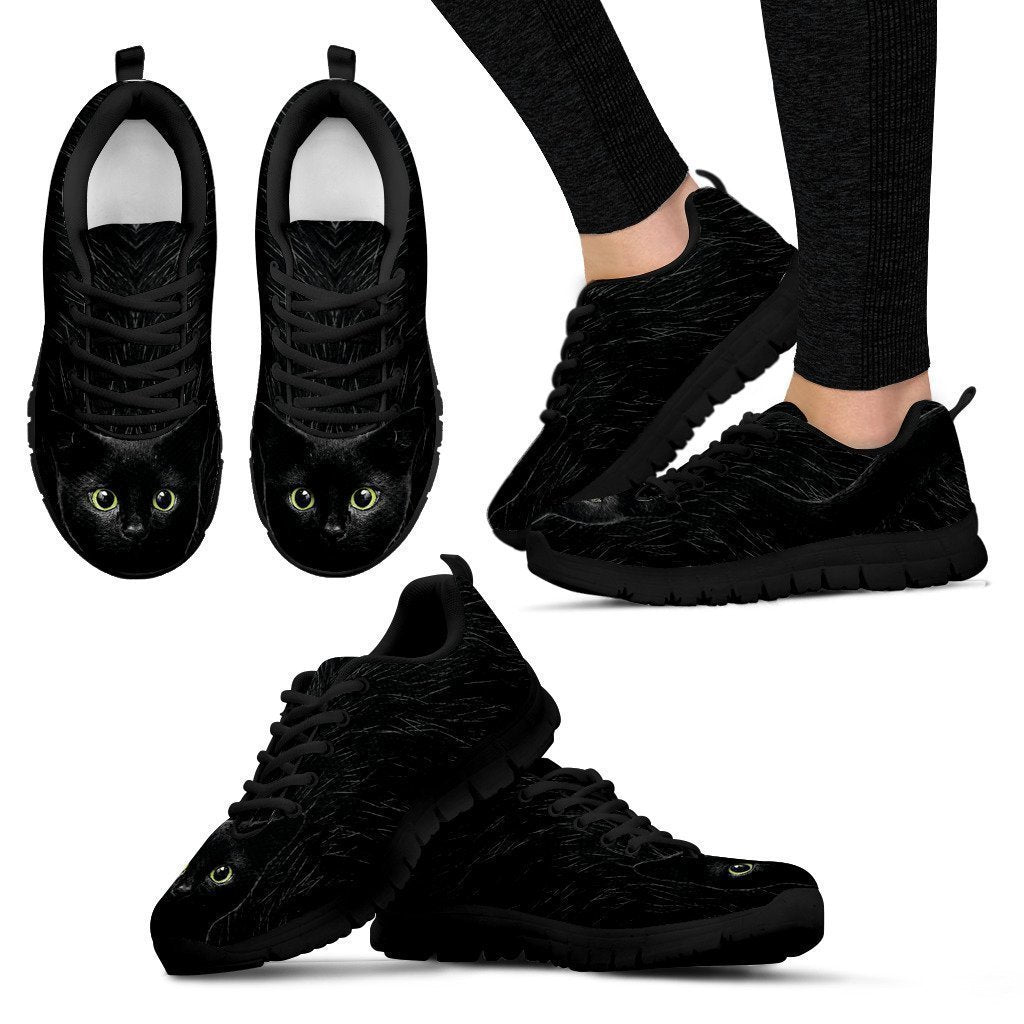 Black Cat Women's Sneakers-6teenth World™-Women's Sneakers-US5 (EU35)-Vibe Cosy™
