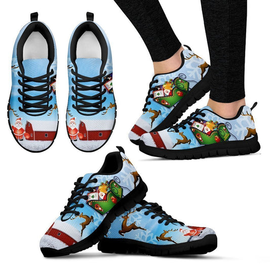 Santa Clause & Reindeers-6teenth World™-Women's Sneakers-US5 (EU35)-Vibe Cosy™
