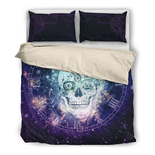 Skull Clock Style 2-6teenth World™-Bedding Set-Twin-Vibe Cosy™