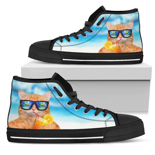 Donna Sneakers Alte Nero-Amaze Style™-Womens High Top - Donna Sneakers Alte Nero-US5.5 (EU36)-Vibe Cosy™