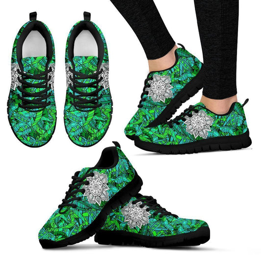 Green mandala Women's Sneakers-6teenth World™-Women's Sneakers-US5 (EU35)-Vibe Cosy™
