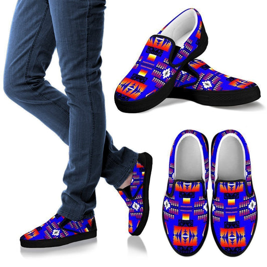 Seven Tribes Blue Sopo Men's Slip Ons-6teenth World™-Kid's Sneakers-US8 (EU40)-Vibe Cosy™