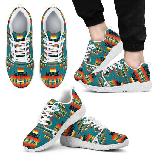 Seven Tribes Teal Sopo Men's Athletic Sneakers White Sole-6teenth World™-Men's Athletic Sneakers-US5 (EU38)-Vibe Cosy™