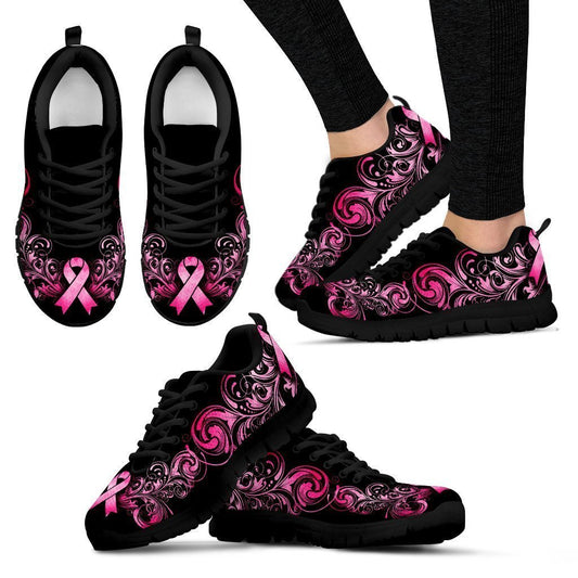 Breast Cancer Awareness Pink Ribbon Women's Sneakers-6teenth World™-Women's Sneakers-US5 (EU35)-Vibe Cosy™