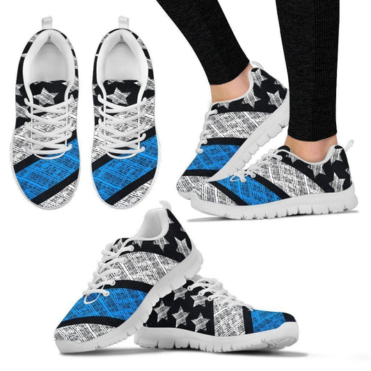 Blue Lives Matter Women's Sneakers-6teenth World™-Women's Sneakers-US5 (EU35)-Vibe Cosy™