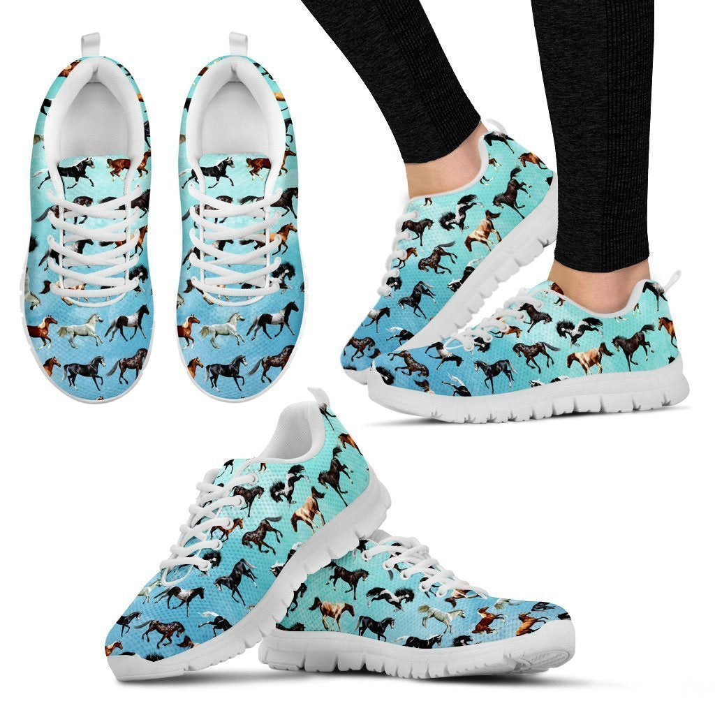 I Love Horse Women's Sneakers (White)-6teenth World™-Women's Sneakers-US5 (EU35)-Vibe Cosy™
