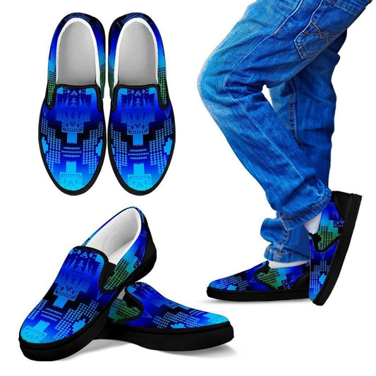 Seven Tribes Morning Lake Sopo Kid's Slip Ons-6teenth World™-Kid's Slip Ons-11 CHILD (EU28)-Vibe Cosy™