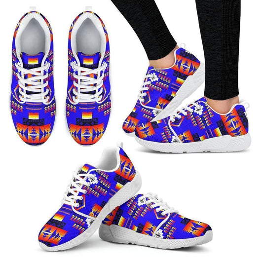 Seven Tribes Blue Sopo Women's Athletic Sneakers White Sole-6teenth World™-Women's Athletic Sneakers-US5 (EU35)-Vibe Cosy™