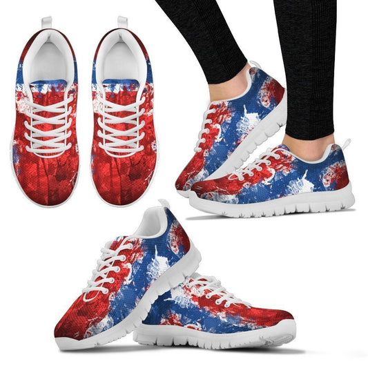White Norway Flag Women's Sneakers-6teenth World™-Women's Sneakers-US5 (EU35)-Vibe Cosy™