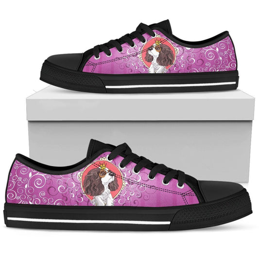 Cocker Spaniel queen Women's Low Top Shoe-6teenth World™-Women's Low Top Shoe-US5.5 (EU36)-Vibe Cosy™