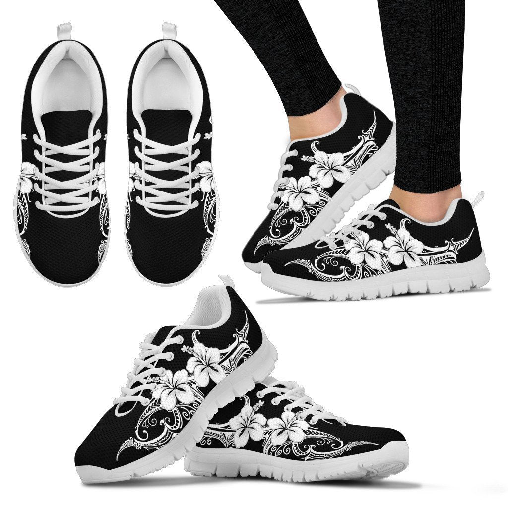 Hibiscus Polynesian Sneakers - AH-SNEAKERS-Alohawaii-Women's Sneakers-US5 (EU35)-White-Vibe Cosy™