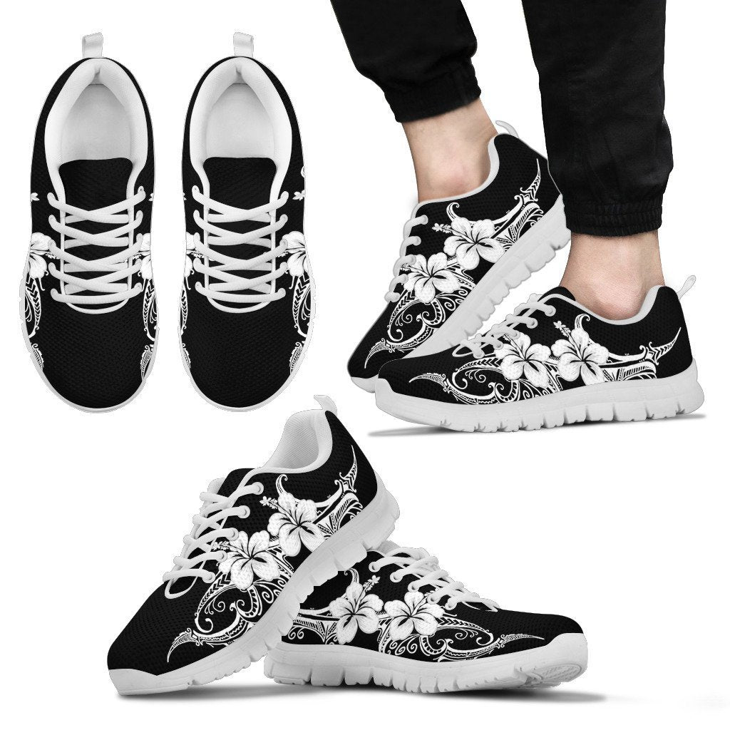 Hibiscus Polynesian Sneakers - AH-SNEAKERS-Alohawaii-Men's Sneakers-US5 (EU38)-White-Vibe Cosy™